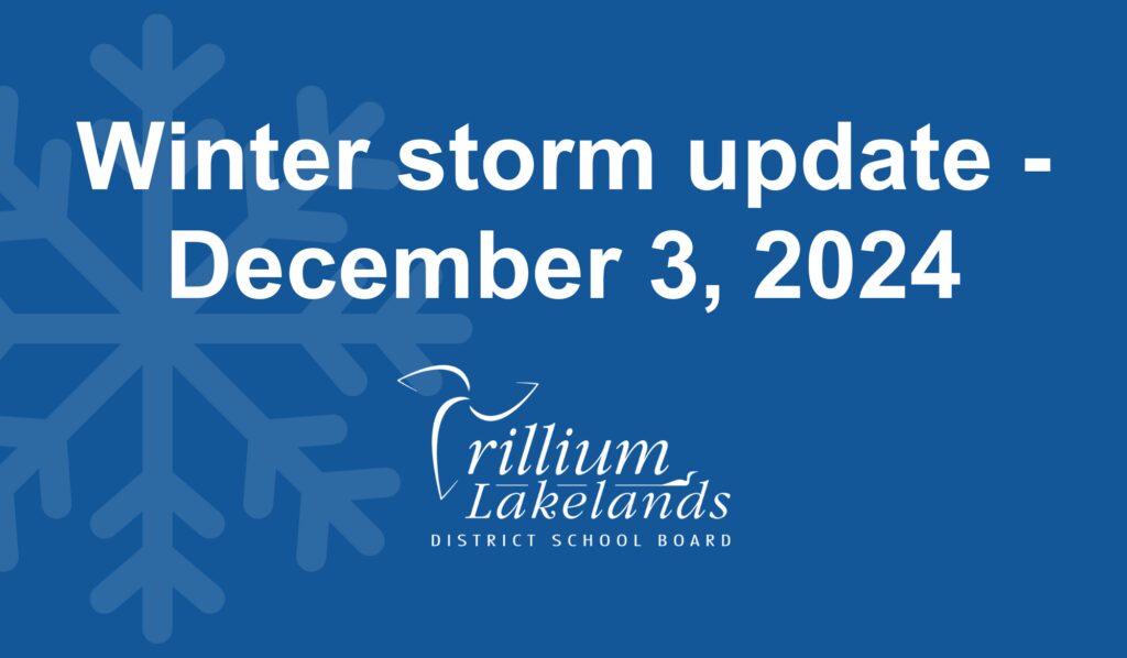 Winter storm update December 3, at 6