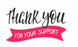 thank you for your support